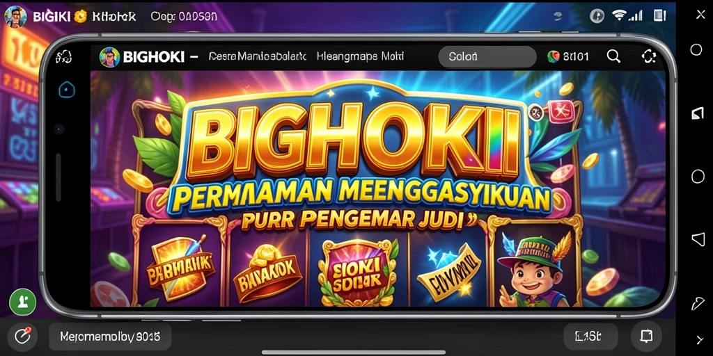 Screenshot gameplay BIGHOKI menunjukkan tampilan slot yang menarik.