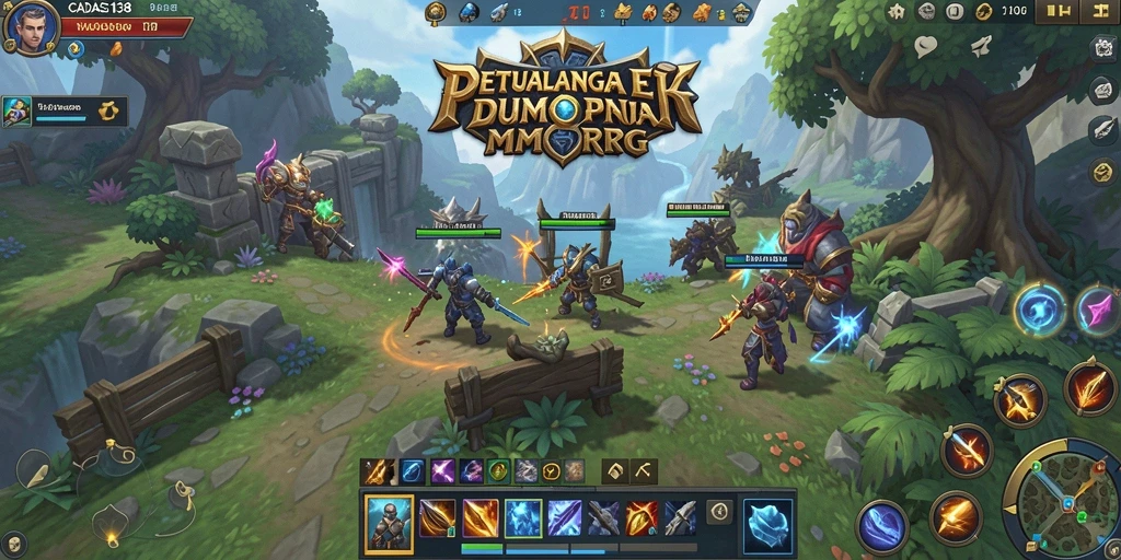 Tangkapan layar gameplay CADAS138 dengan aksi epik dalam pertarungan fantastis.