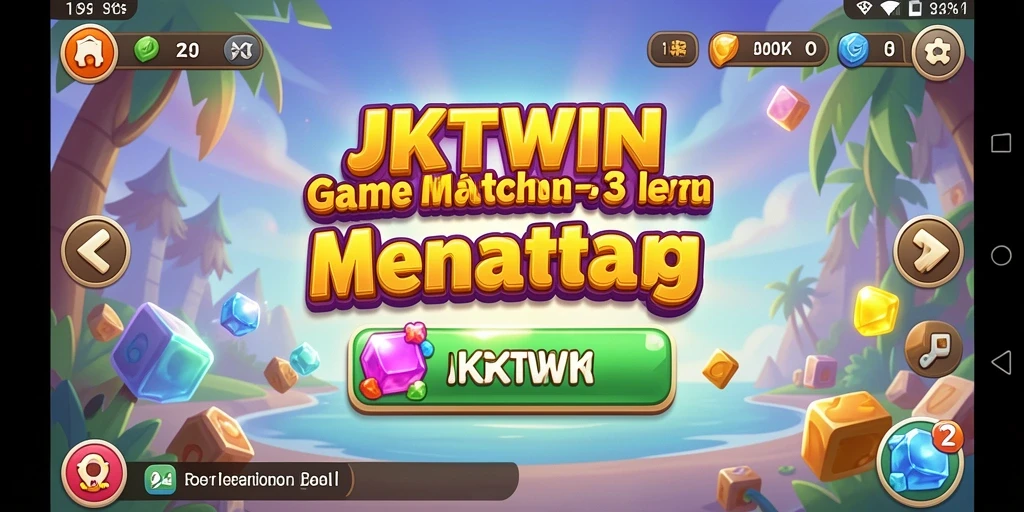 Screenshot JKTWIN menampilkan gameplay Match-3 yang seru.