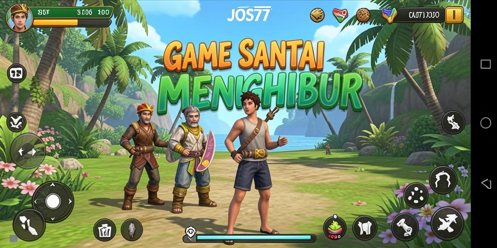 Tangkapan layar gameplay JOS77 yang penuh warna dan interaktif.