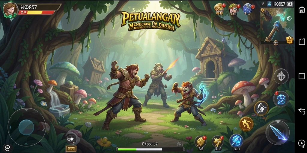Tangkapan layar KO857 menampilkan aksi seru dalam petualangan fantasi.