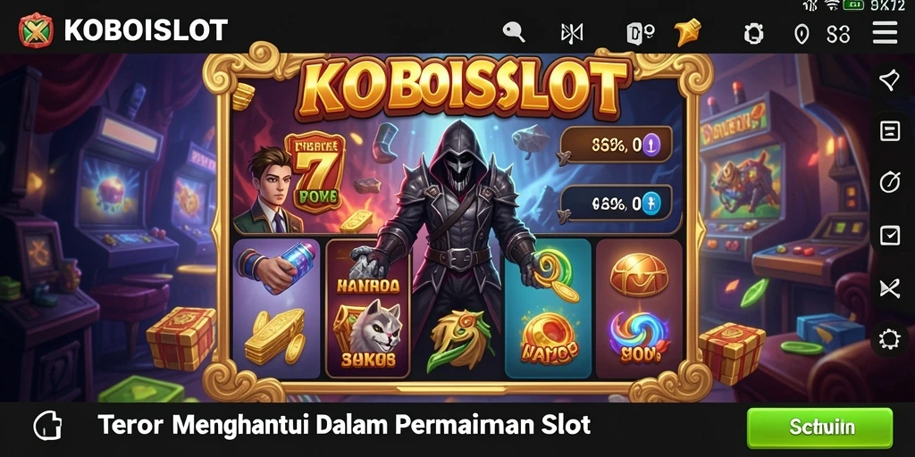 Tampilan gameplay menegangkan dari KOBOISLOT yang menggugah adrenalin.