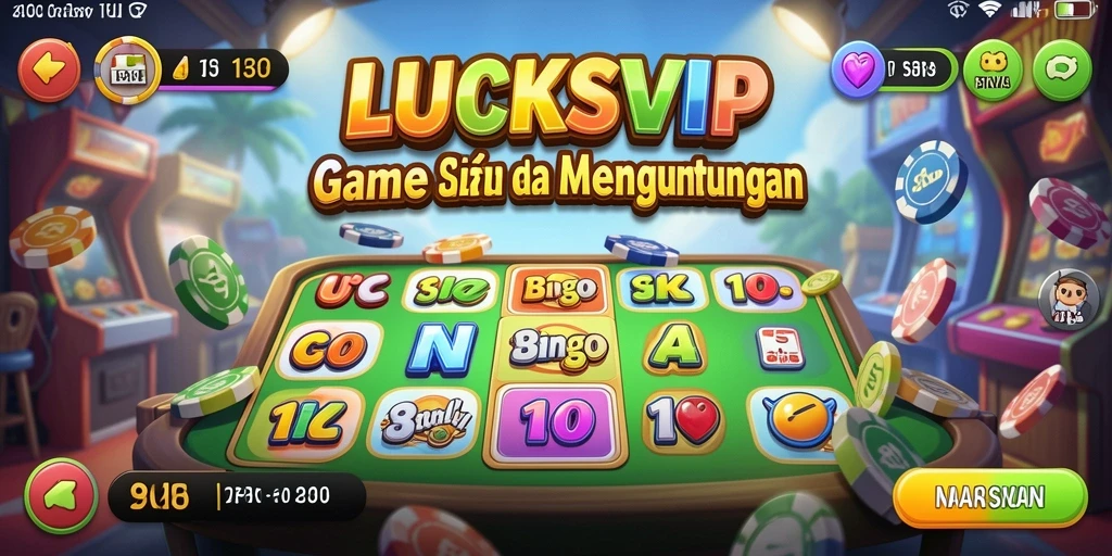 Tampilan gameplay seru dari LUCKSVIP Bingo dengan grafis menawan.
