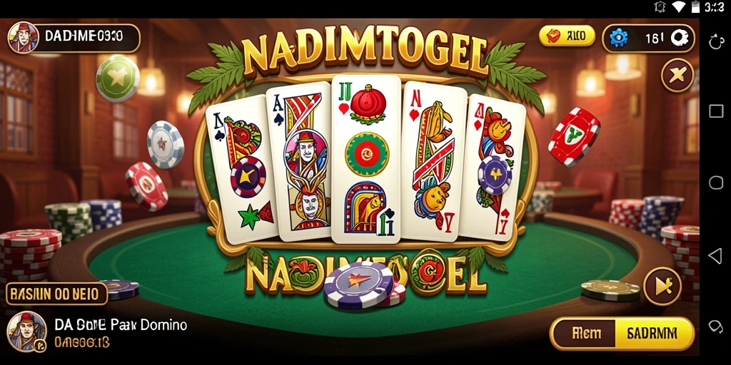 Screenshot gameplay NADIMTOGEL yang penuh aksi dan strategi domino.