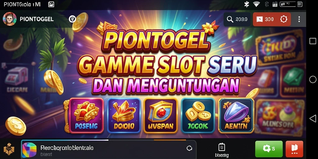 Screen utama PIONTOGEL menampilkan gameplay slot yang seru dan interaktif.