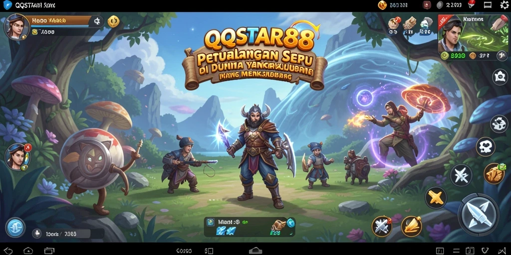 Tangkapan layar gameplay QQSTAR88 menunjukkan petualangan seru di dunia yang menakjubkan.