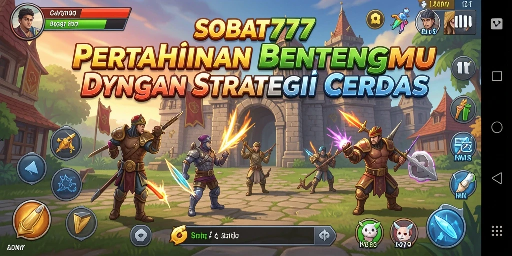 Tampilan gameplay menegangkan dari SOBAT777 di Tower Defense.