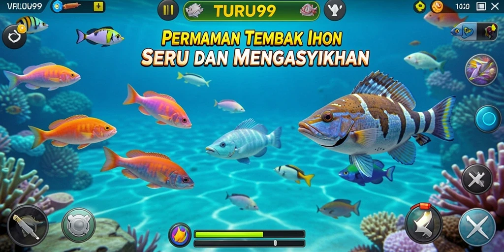 Gameplay Tembak Ikan yang seru dan mengasyikkan di TURU99.