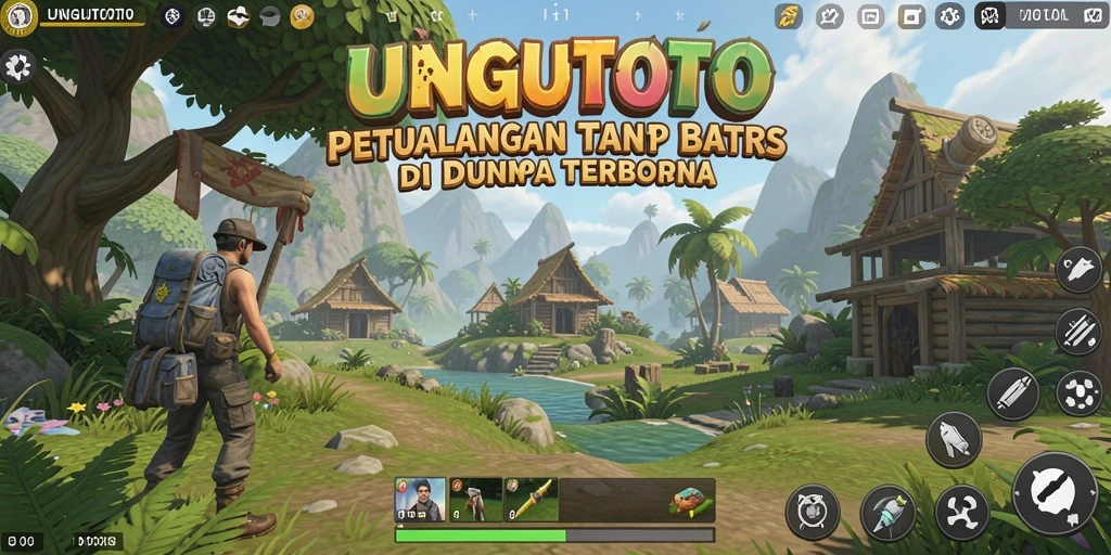 Tampilan gameplay seru dari UNGUTOTO dalam dunia Open World.